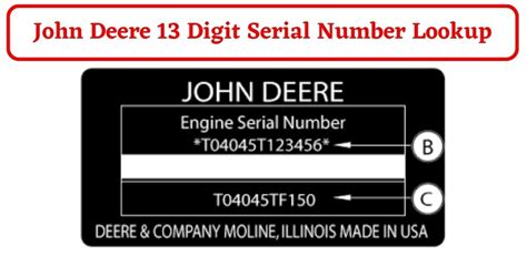 john deere vin number lookup